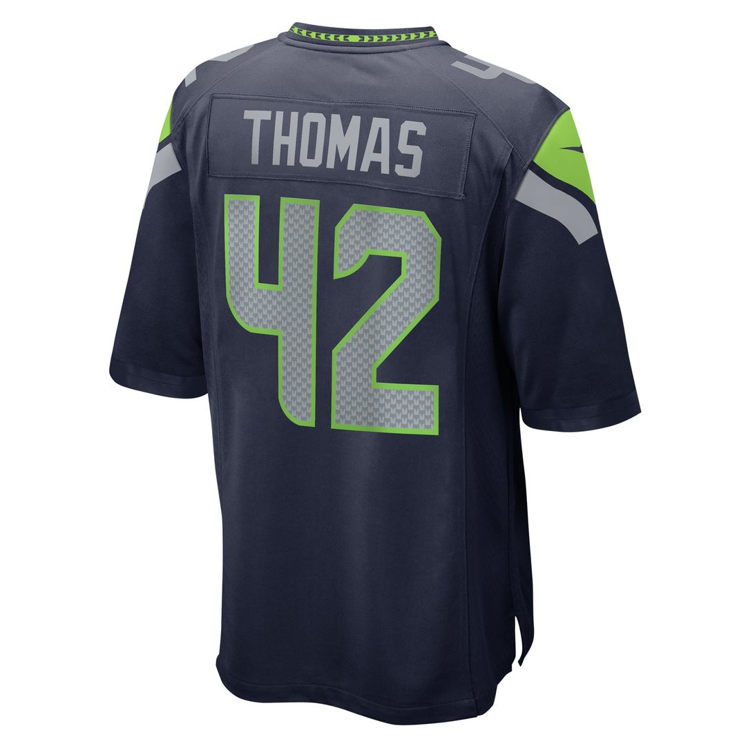 Seattle Seahawks Drake Thomas College Navy Game Jersey product image 3, provided for visual reference and product detail
