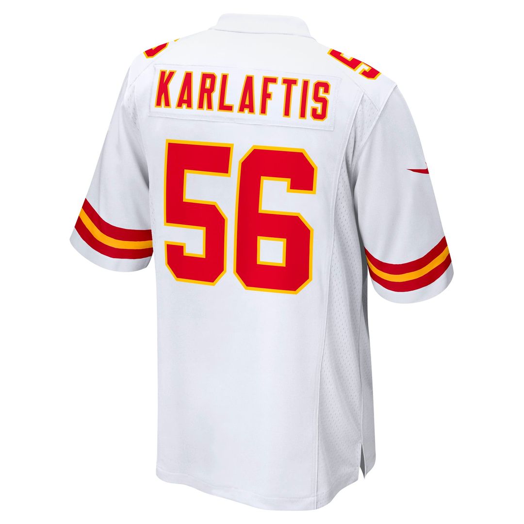 Kansas City Chiefs George Karlaftis White Away Game Player Jersey product image 3, provided for visual reference and product
