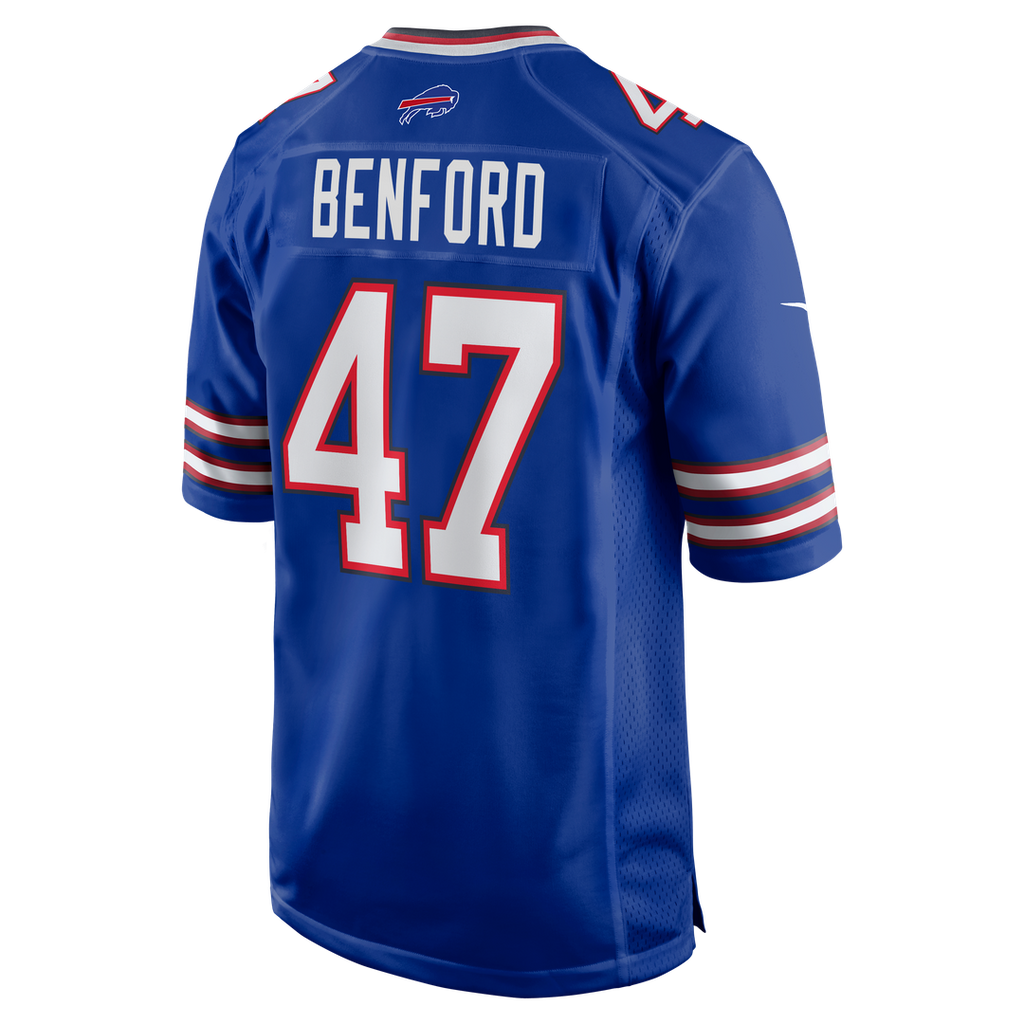 Buffalo Bills Christian Benford Royal Game Jersey product image 3, provided for visual reference and product detail review