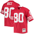 San Francisco 49ers Jerry Rice Scarlet Legacy Replica Jersey product image 1, provided for visual reference and product