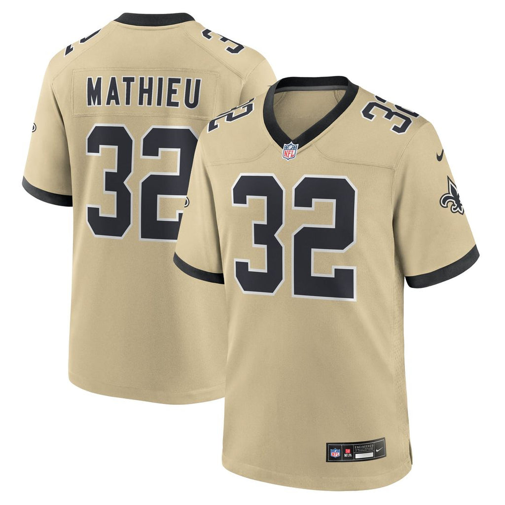 New Orleans Saints Tyrann Mathieu White Game Jersey product image 15, provided for visual reference and product detail review