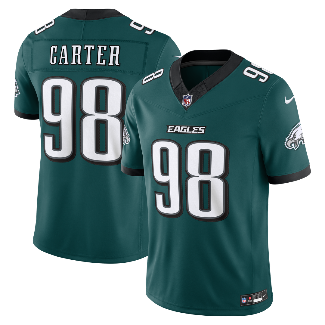 Philadelphia Eagles Jalen Carter Kelly Green Alternate Vapor F.U.S.E. Stitched Limited Jersey product image 7, provided for