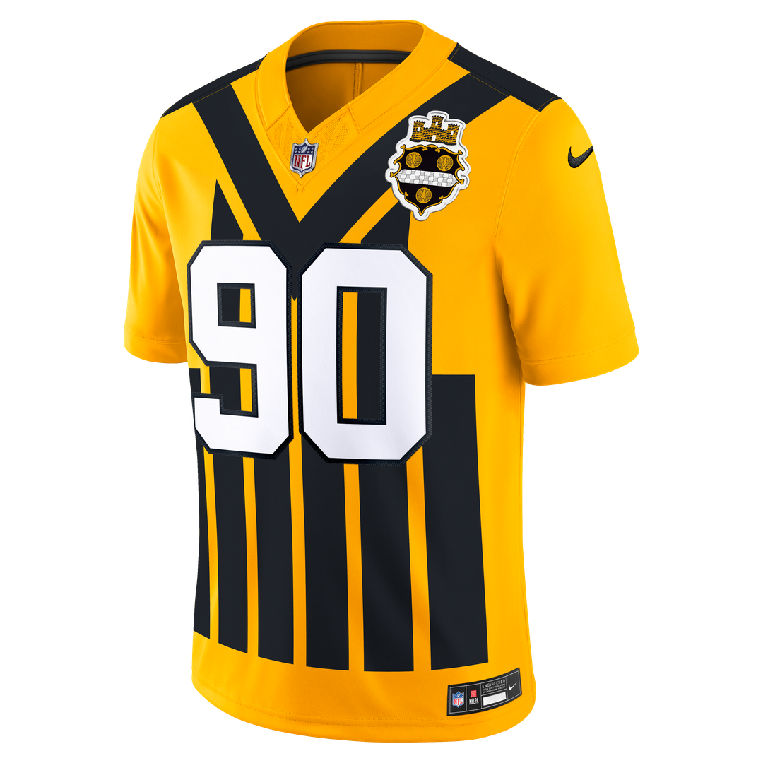 Pittsburgh Steelers T.J. Watt Gold Alternate Vapor F.U.S.E. Stitched Limited Jersey product image 5, provided for visual