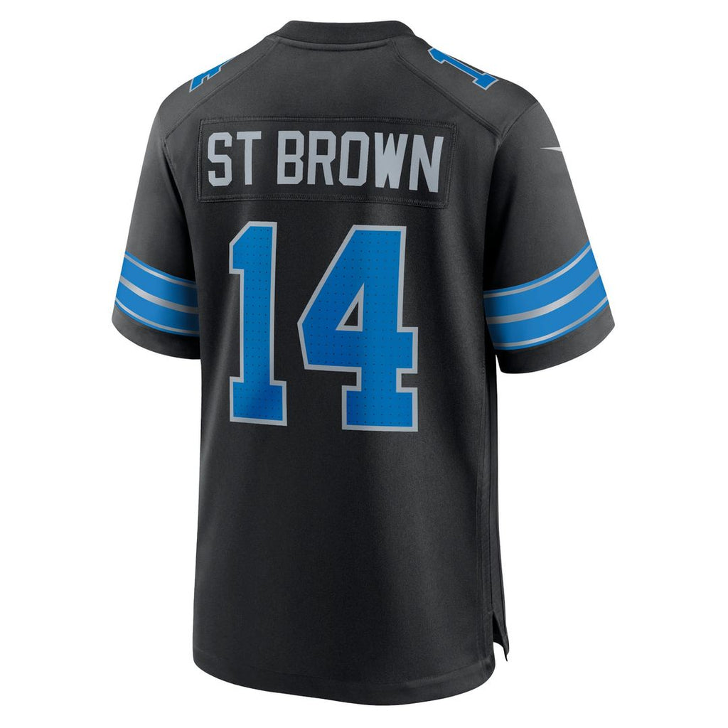 Detroit Lions Amon-Ra St. Brown Blue Game Jersey product image 23, provided for visual reference and product detail review