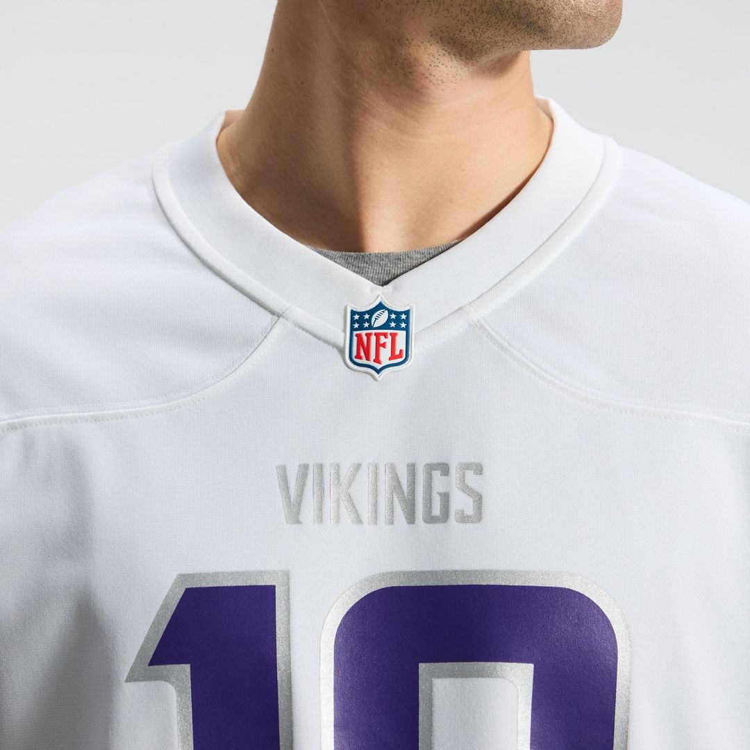 Minnesota Vikings Justin Jefferson White Alternate Game Player Jersey product image 22, provided for visual reference and