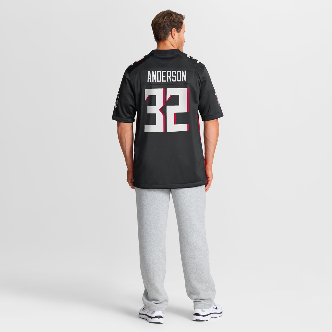 Atlanta Falcons Jamal Anderson Black Game Retired Player Jersey product image 8, provided for visual reference and product