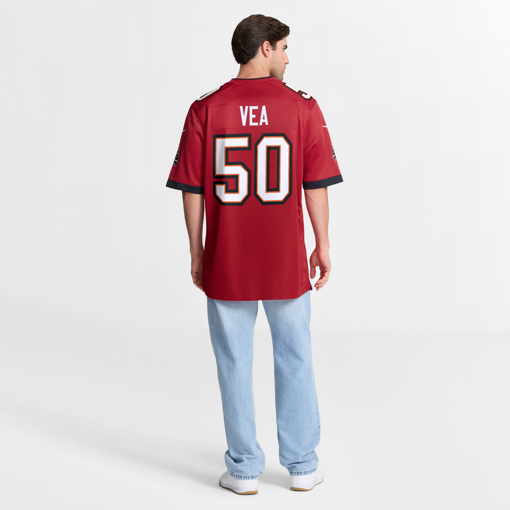 Tampa Bay Buccaneers Vita Vea Red Game Jersey product image 16, provided for visual reference and product detail review