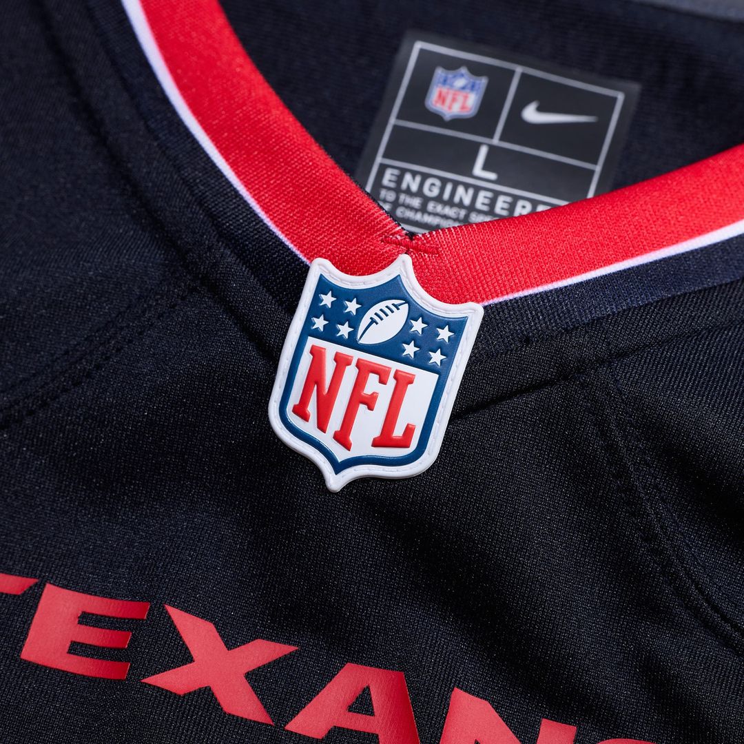Houston Texans Navy #1 Dad Game Jersey product image 4, provided for visual reference and product detail review
