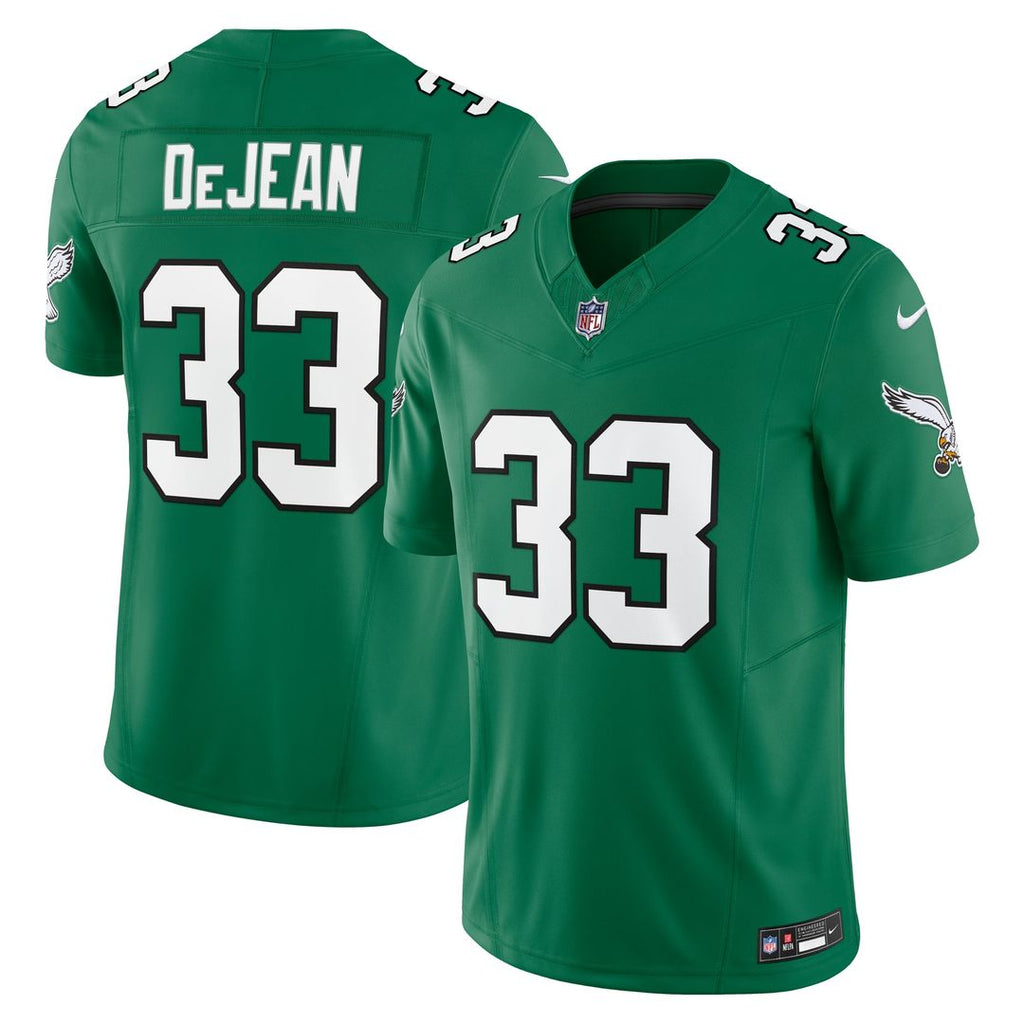 Philadelphia Eagles Cooper DeJean Kelly Green Alternate 2 Vapor F.U.S.E. Limited Jersey product image 1, provided for visual