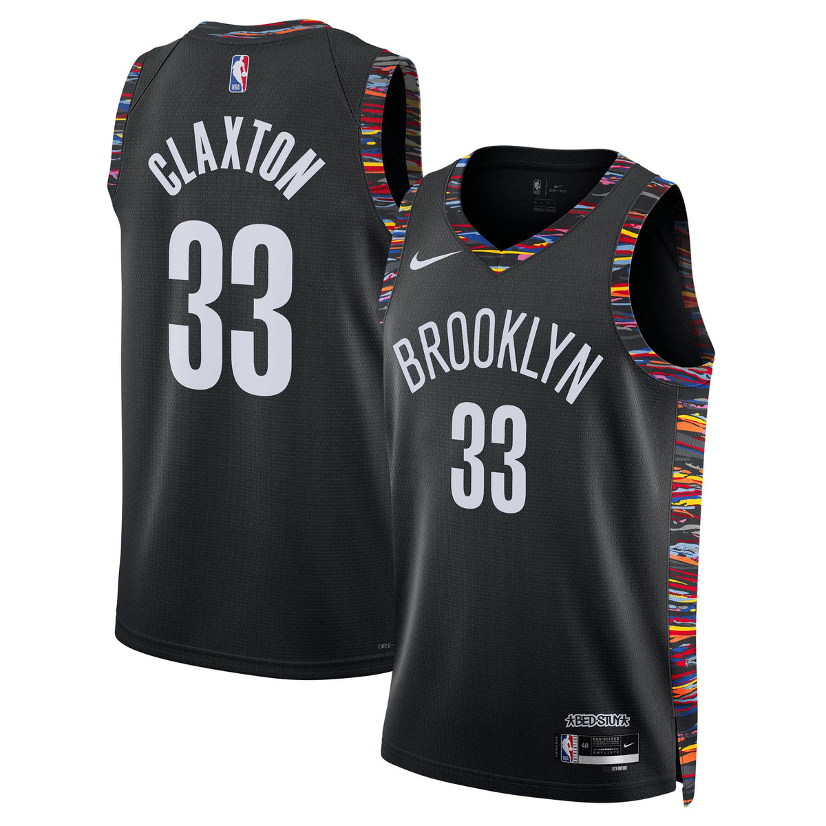 Nic Claxton Brooklyn Nets 2025/26 City Edition Swingman Jersey - Black - Unisex product image 2, provided for visual