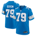 Detroit Lions Larry Borom Blue Team Game Jersey product image 1, provided for visual reference and product detail review