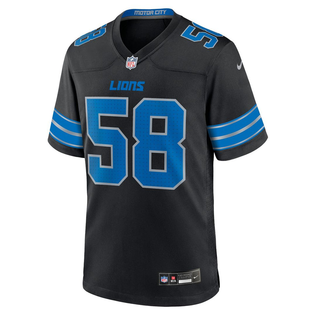 Detroit Lions Penei Sewell Black 2nd Alternate Game Jersey product image 2, provided for visual reference and product detail