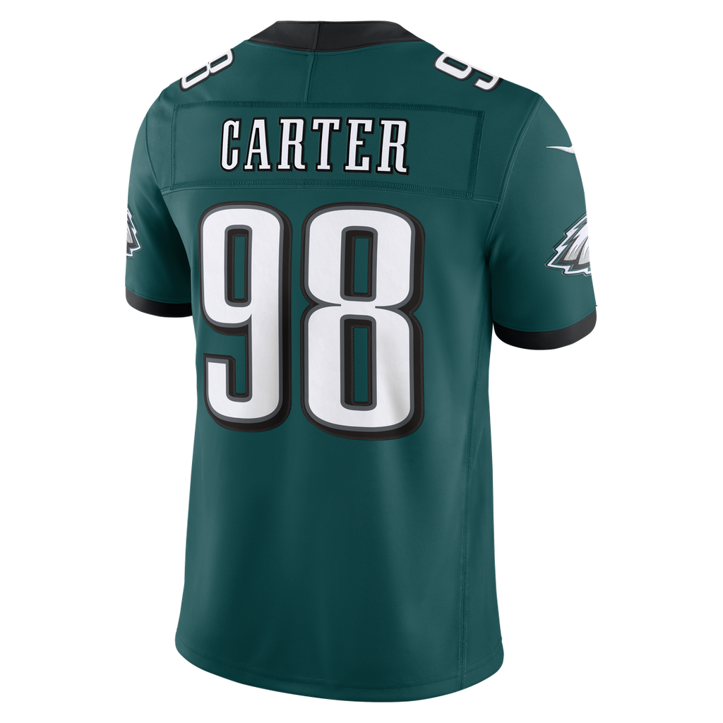 Philadelphia Eagles Jalen Carter Midnight Green Team Vapor F.U.S.E. Stitched Limited Jersey product image 6, provided for
