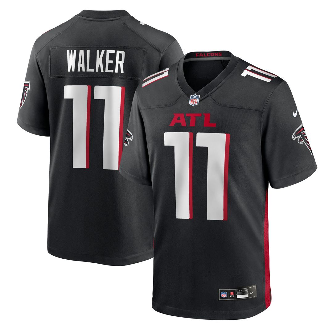 Atlanta Falcons Jalon Walker Black Team Game Jersey product image 1, provided for visual reference and product detail review