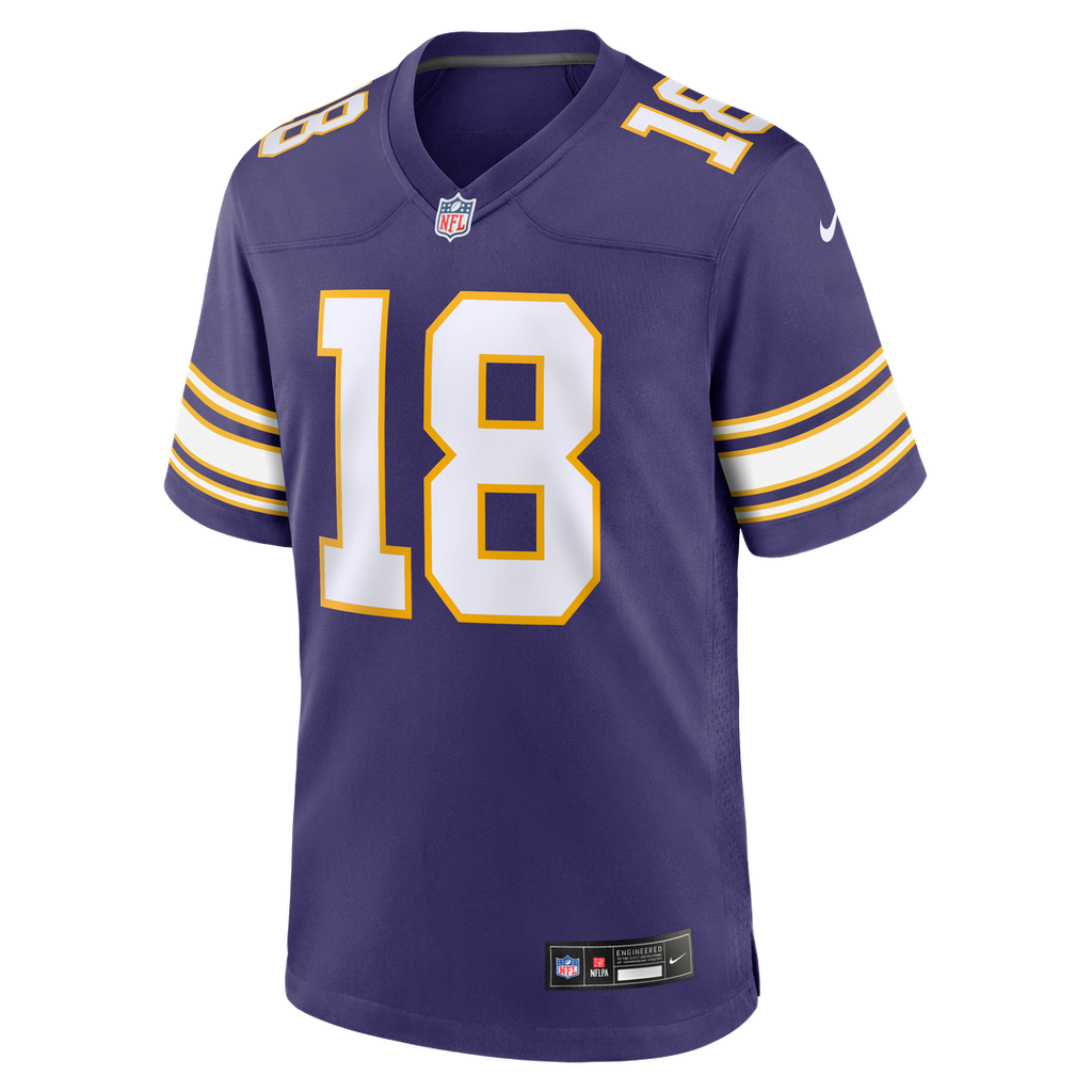 Minnesota Vikings Justin Jefferson White Alternate Game Player Jersey product image 32, provided for visual reference and