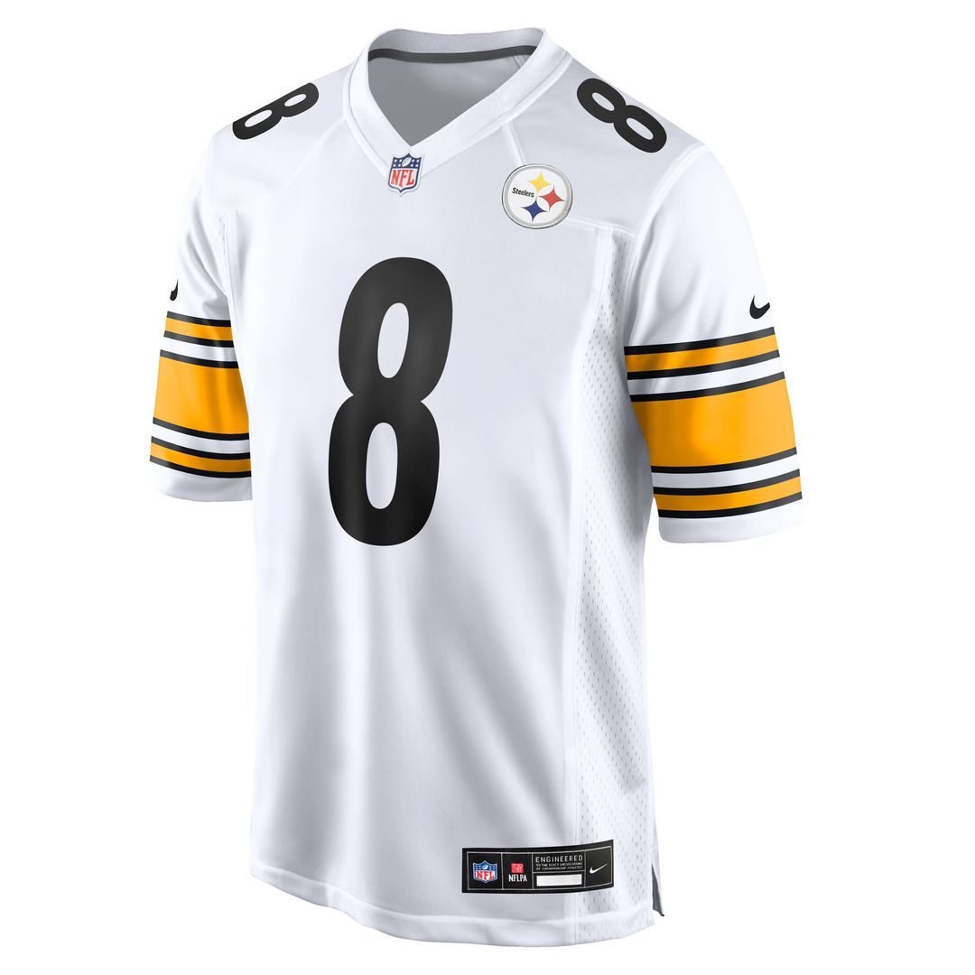 Pittsburgh Steelers Aaron Rodgers White Game Jersey product image 2, provided for visual reference and product detail review