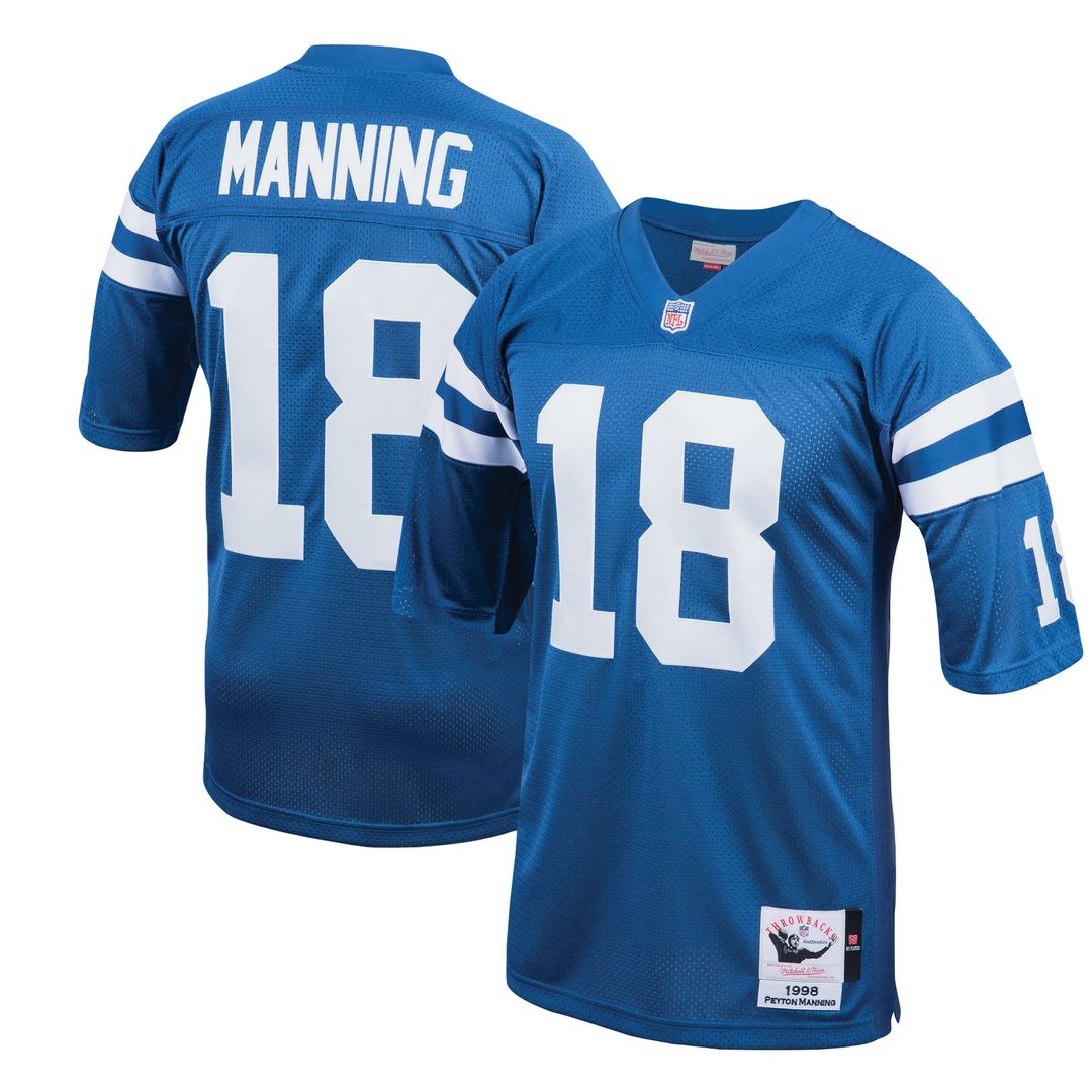 Indianapolis Colts 1998 Peyton Manning Royal Authentic Throwback Retired Player Jersey product image 1, provided for visual
