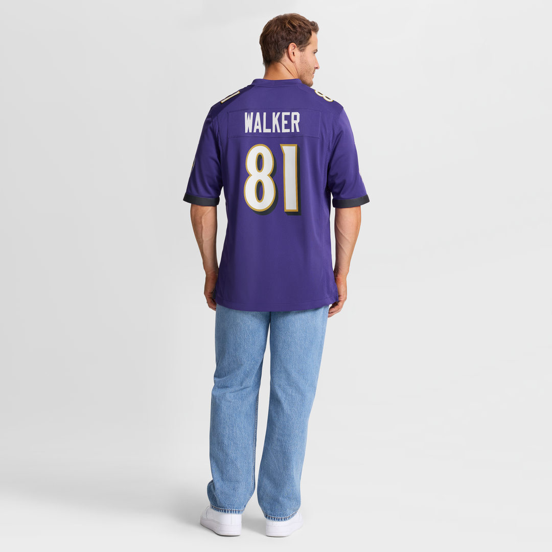 Baltimore Ravens Devontez Walker Purple Team Game Jersey product image 5, provided for visual reference and product detail