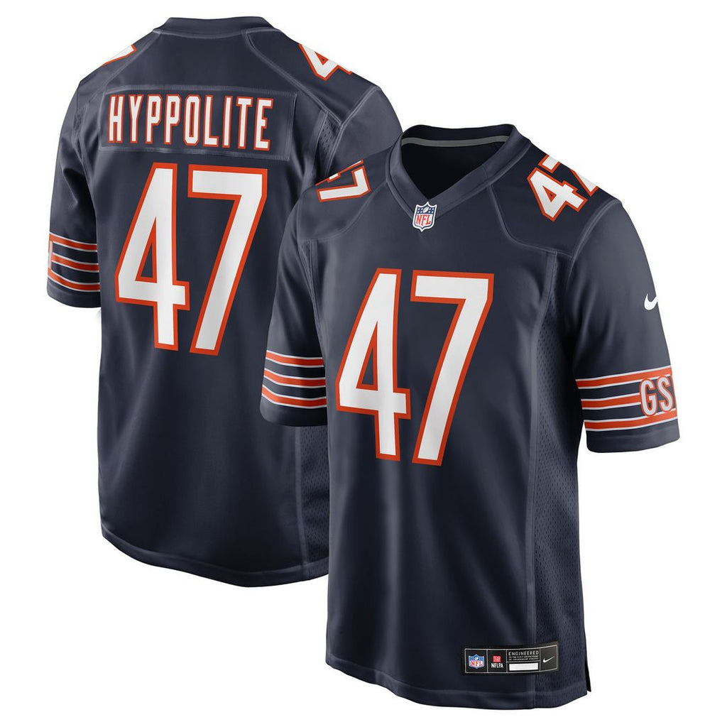 Chicago Bears Ruben Hyppolite II Navy Team Game Jersey product image 1, provided for visual reference and product detail