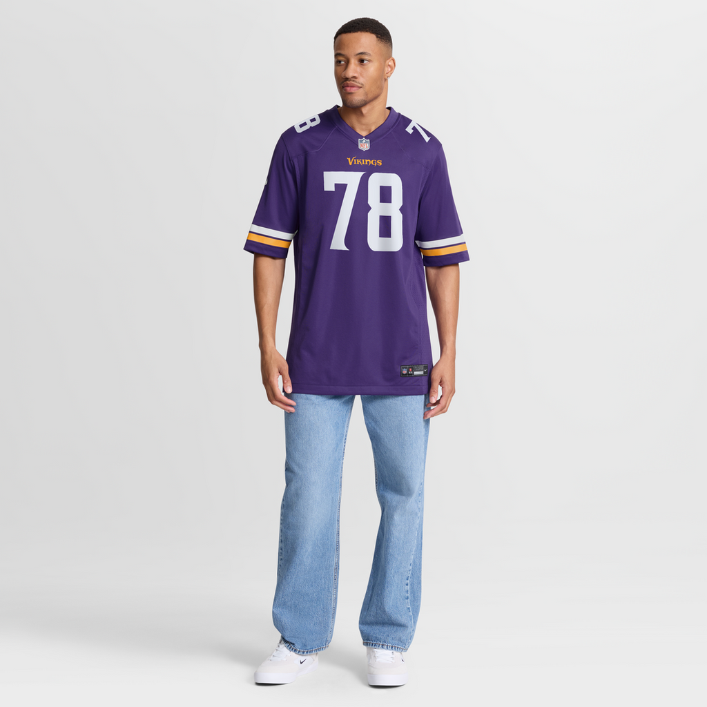 Minnesota Vikings Ryan Kelly Purple Team Game Jersey product image 7, provided for visual reference and product detail review