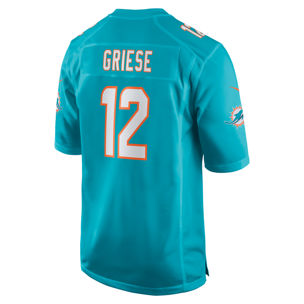 Miami Dolphins Bob Griese Aqua Game Retired Player Jersey product image 3, provided for visual reference and product detail