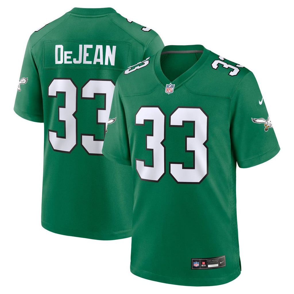 Philadelphia Eagles Cooper DeJean Midnight Green Team Game Jersey product image 13, provided for visual reference and