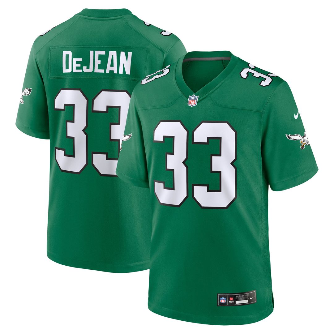 Philadelphia Eagles Cooper DeJean Midnight Green Team Game Jersey product image 13, provided for visual reference and