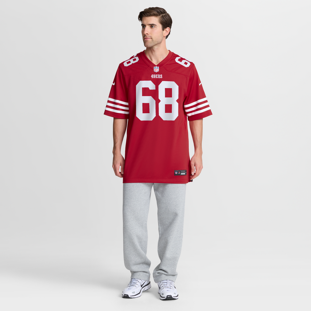 San Francisco 49ers Colton McKivitz Scarlet Game Jersey product image 7, provided for visual reference and product detail