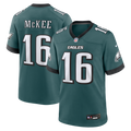 Philadelphia Eagles Tanner McKee Midnight Green Team Game Jersey product image 1, provided for visual reference and product