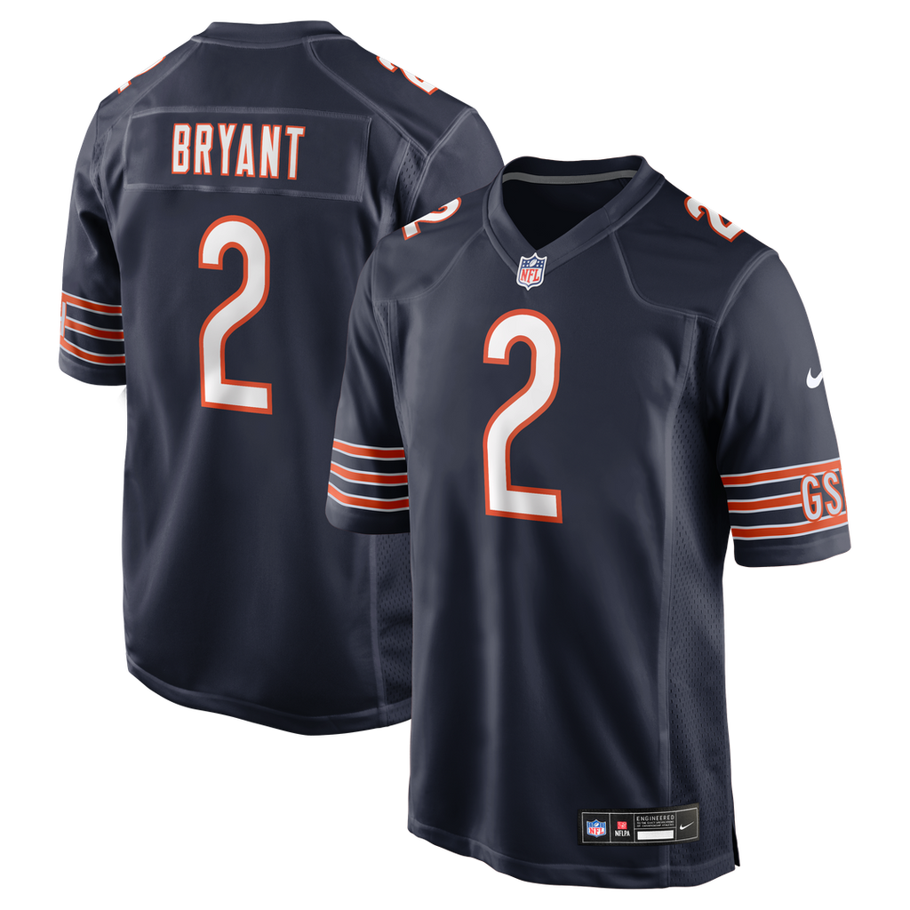 Chicago Bears Coby Bryant Navy Team Game Jersey product image 1, provided for visual reference and product detail review