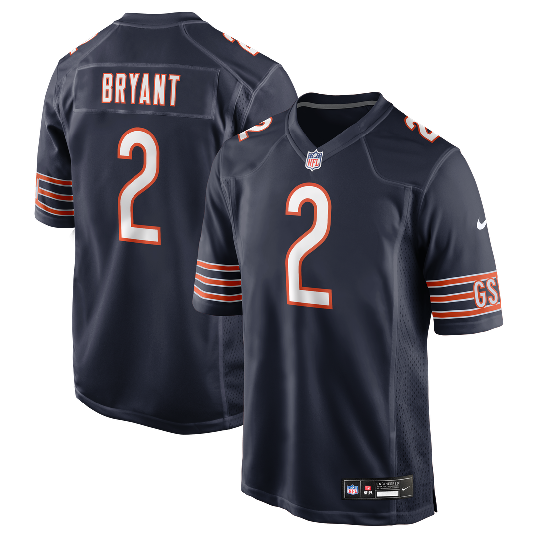 Chicago Bears Coby Bryant Navy Team Game Jersey product image 1, provided for visual reference and product detail review