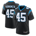 Carolina Panthers Maema Njongmeta Black Game Jersey product image 1, provided for visual reference and product detail review