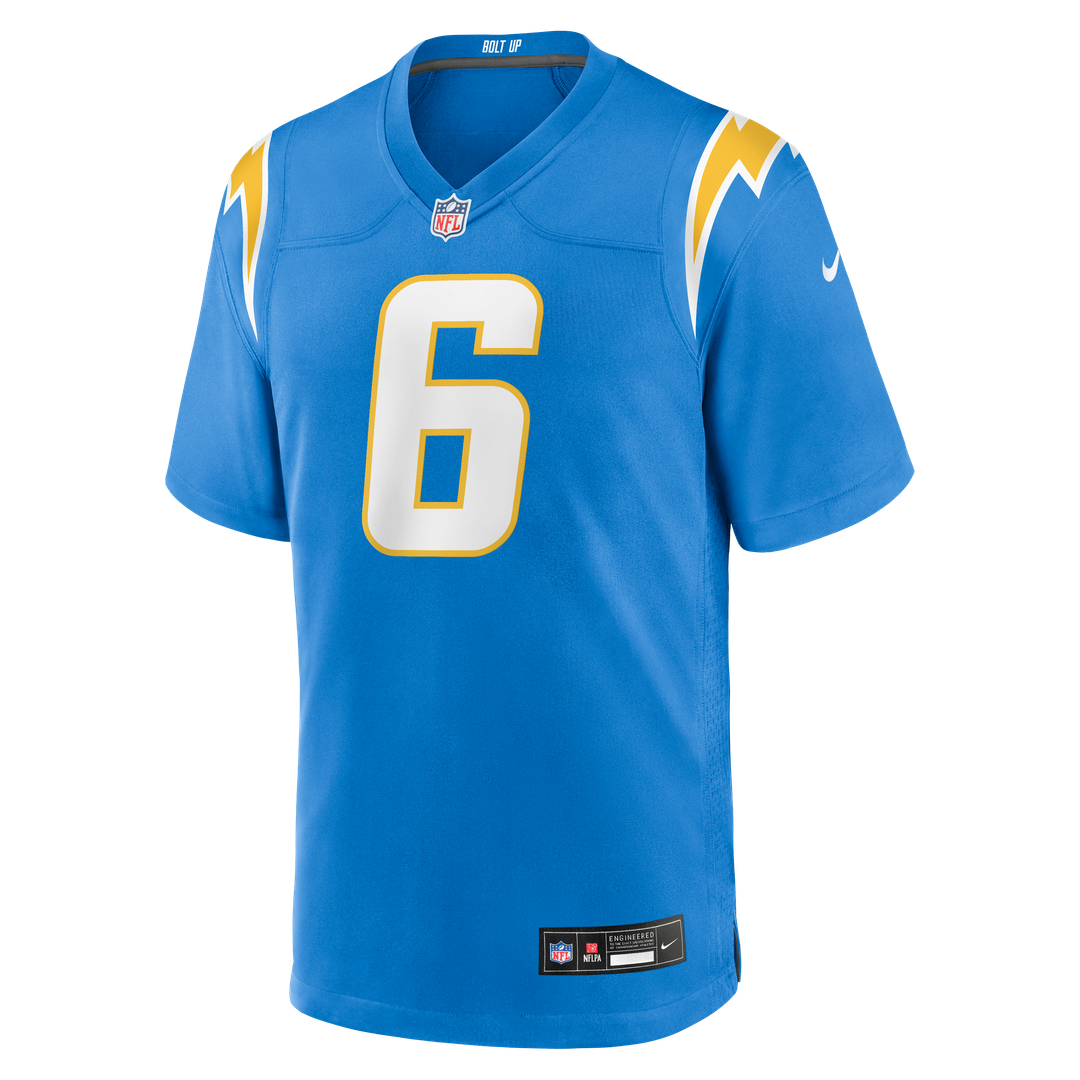 Los Angeles Chargers Denzel Perryman Powder Blue Team Game Jersey product image 2, provided for visual reference and product