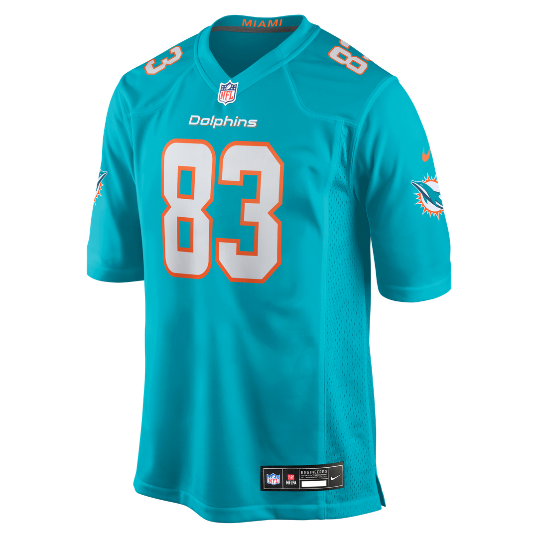 Miami Dolphins Darren Waller Aqua Team Game Jersey product image 2, provided for visual reference and product detail review