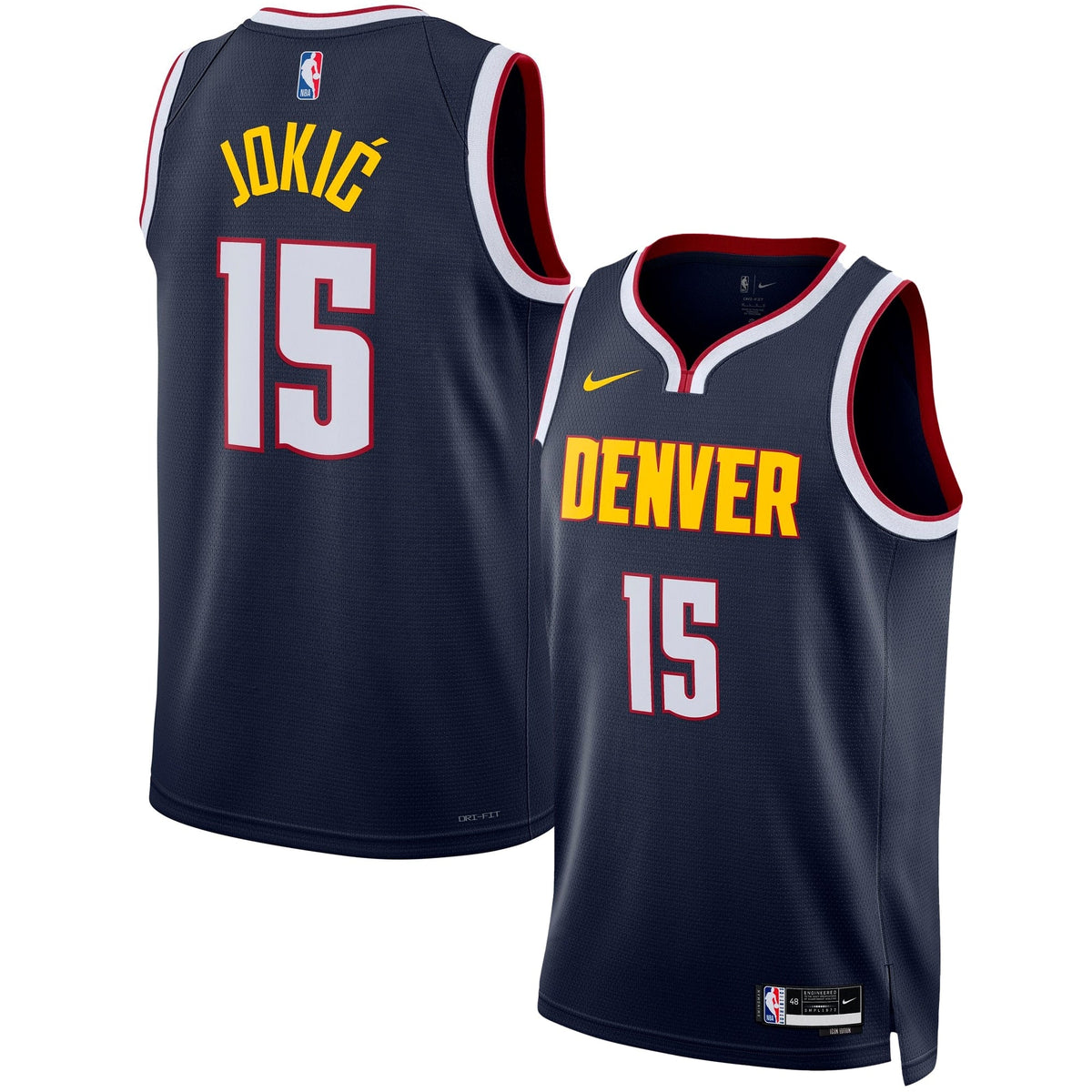 Denver Nuggets Icon Edition Swingman Basketball Jersey - Nikola Jokic - Unisex product image 1, provided for visual