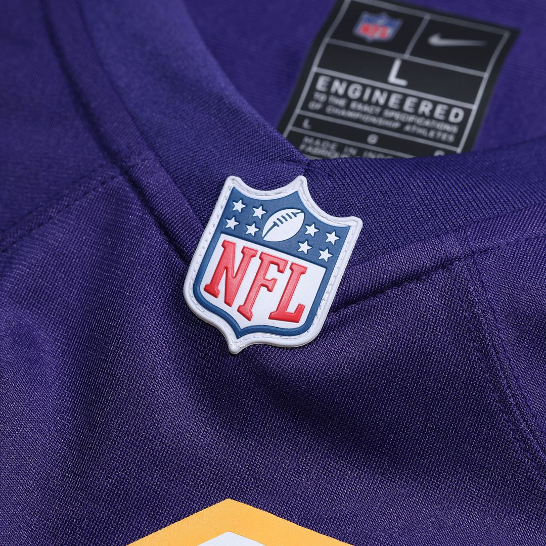 Minnesota Vikings Warren Moon Purple Retired Player Alternate Game Jersey product image 4, provided for visual reference and