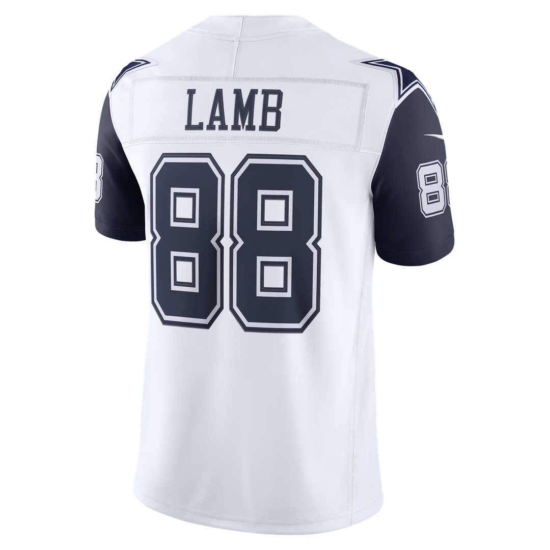 Dallas Cowboys CeeDee Lamb Navy Team Vapor F.U.S.E. Stitched Limited Jersey product image 9, provided for visual reference