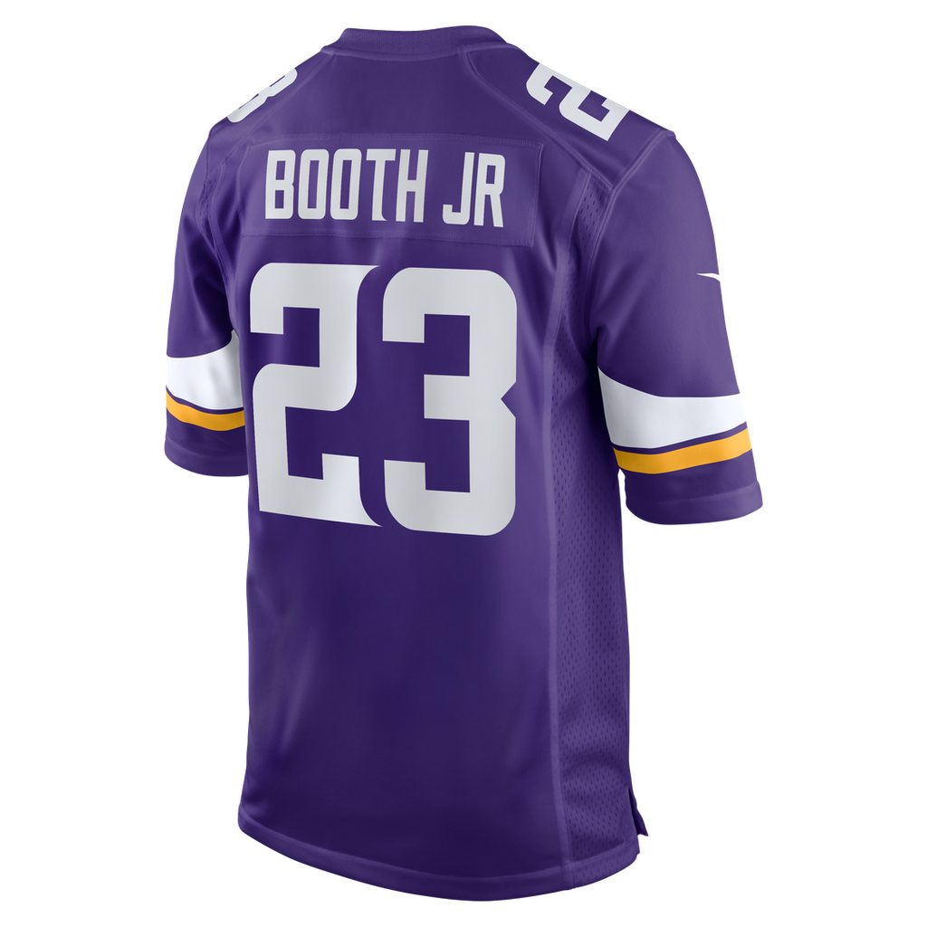 Minnesota Vikings Andrew Booth Jr. Purple Player Game Jersey product image 3, provided for visual reference and product