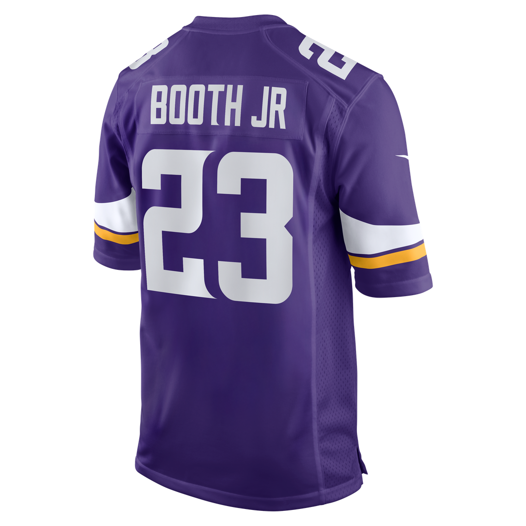 Minnesota Vikings Andrew Booth Jr. Purple Player Game Jersey product image 3, provided for visual reference and product
