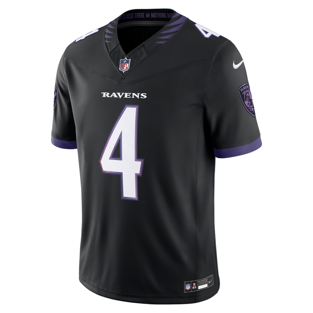 Baltimore Ravens Zay Flowers Black Alternate Alternate Vapor F.U.S.E. Stitched Limited Jersey product image 2, provided for