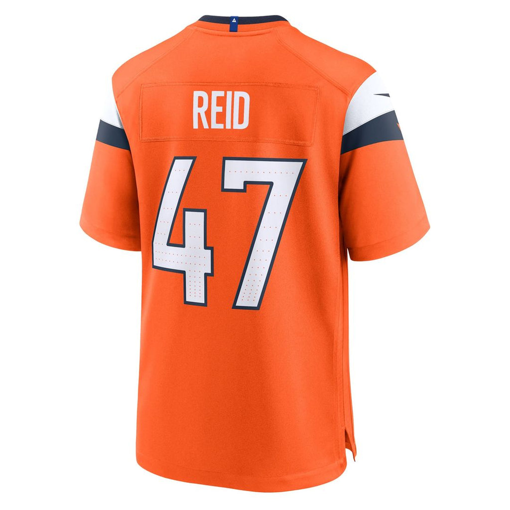 Denver Broncos Karene Reid Orange Team Game Jersey product image 3, provided for visual reference and product detail review