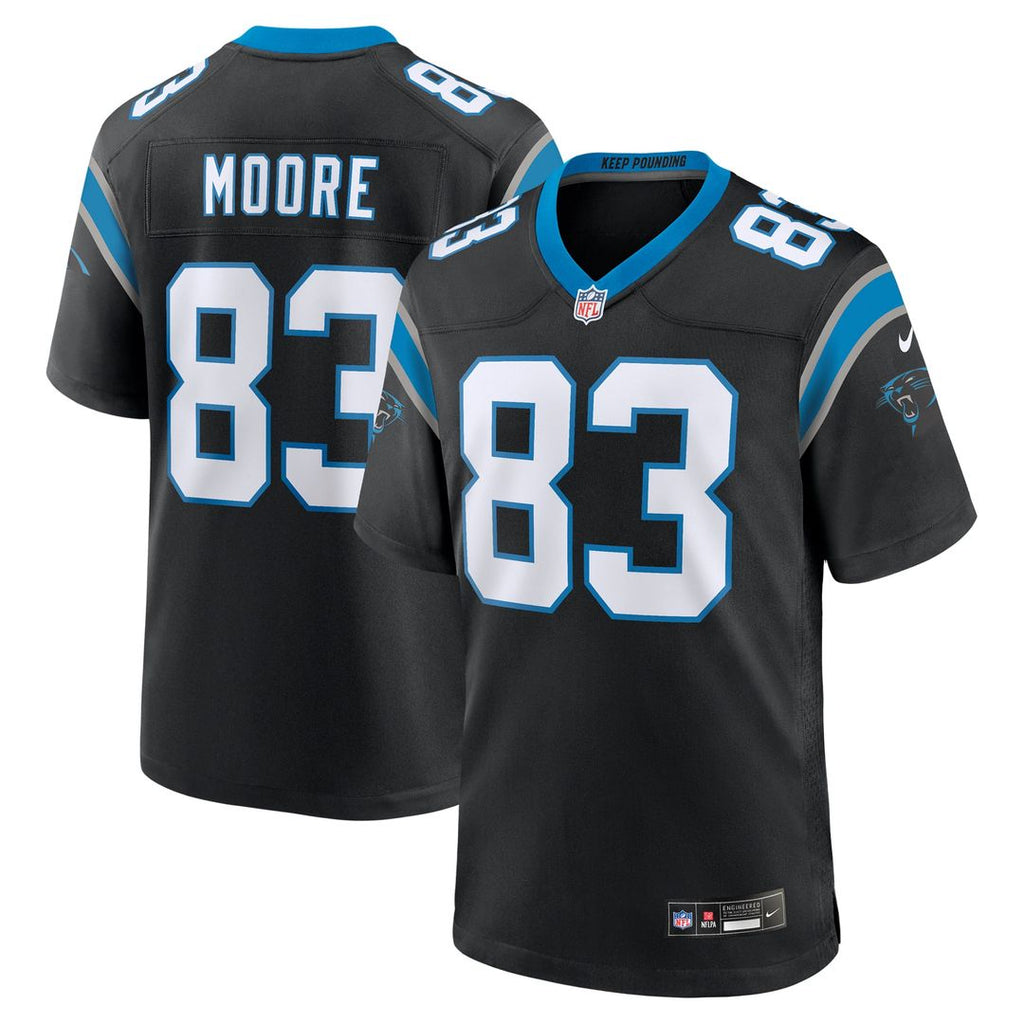 Carolina Panthers David Moore Black Game Jersey product image 1, provided for visual reference and product detail review