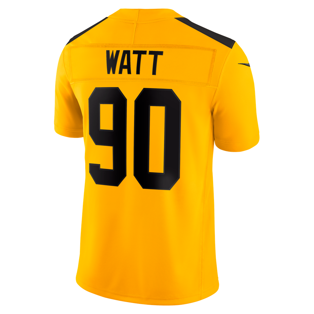 Pittsburgh Steelers T.J. Watt Gold Alternate Vapor F.U.S.E. Stitched Limited Jersey product image 3, provided for visual