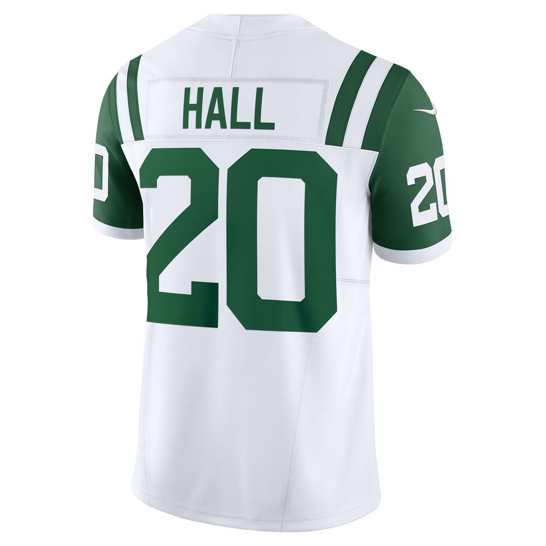 New York Jets Breece Hall White Classic Alternate Vapor F.U.S.E. Limited Jersey product image 3, provided for visual