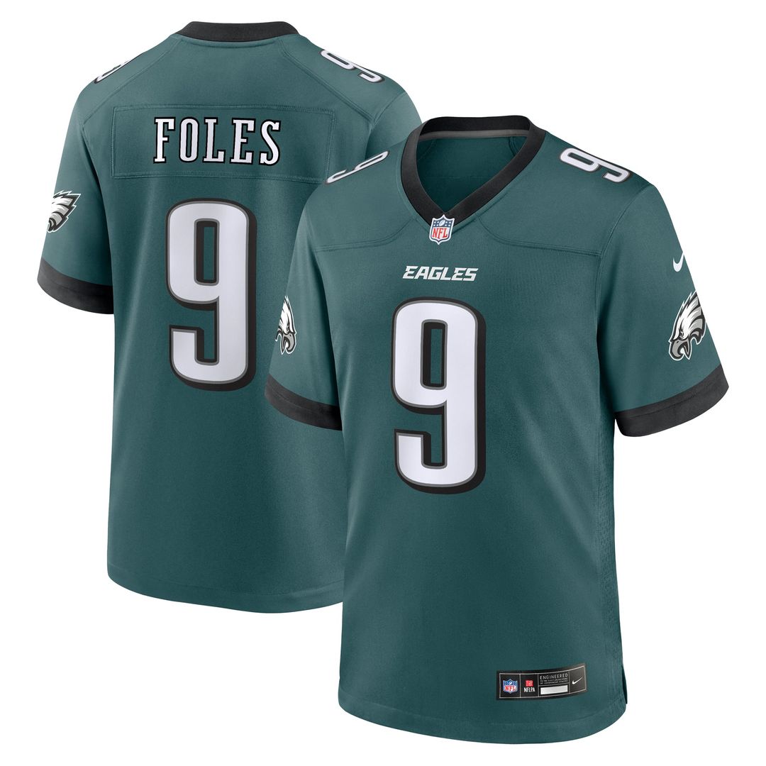Philadelphia Eagles Nick Foles Midnight Green Team Retired Player Game Jersey product image 1, provided for visual reference