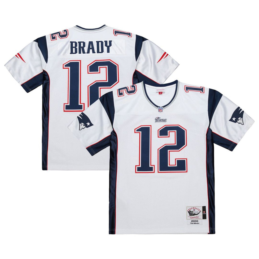 New England Patriots Tom Brady Navy Super Bowl XXXVI Authentic Throwback Jersey product image 21, provided for visual