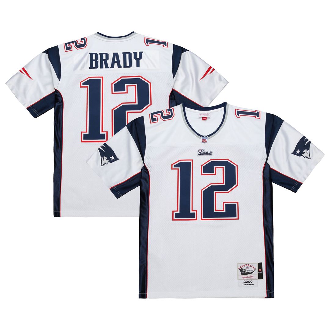 New England Patriots Tom Brady Navy Super Bowl XXXVI Authentic Throwback Jersey product image 21, provided for visual