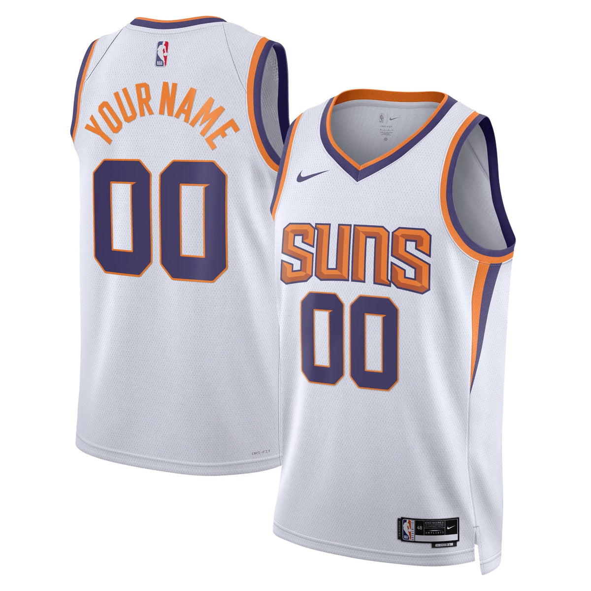 Phoenix Suns Association Swingman Basketball Jersey - Custom - Unisex product image 1, provided for visual reference and