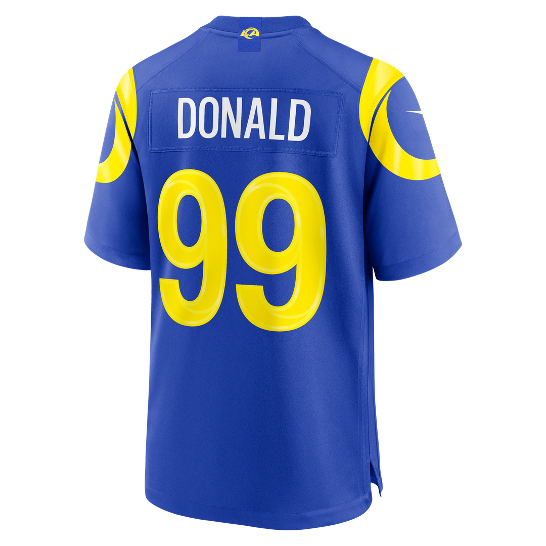 Los Angeles Rams Aaron Donald Royal Game Jersey product image 6, provided for visual reference and product detail review