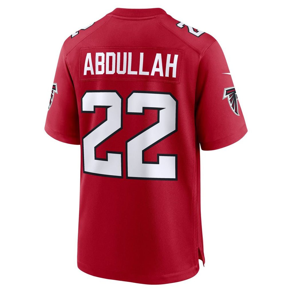 Atlanta Falcons Yasir Abdullah Red Team Game Jersey product image 3, provided for visual reference and product detail review